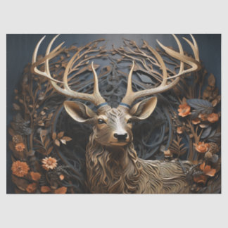 3d grote gewei bok herten rustieke decoupage tissuepapier