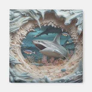 3D grote witte haai Magneet