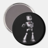 3D Halftone Sci-Fi Robot Guy Dancing Magneet (Voorkant / Achterkant)
