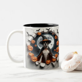 3D Halloween Dog Bal Halloween Mugs, Tea, Coffee Tweekleurige Koffiemok
