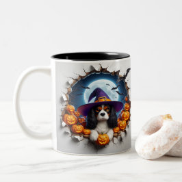 3D Halloween Dog Bal Halloween Mugs, Tea, Coffee Tweekleurige Koffiemok
