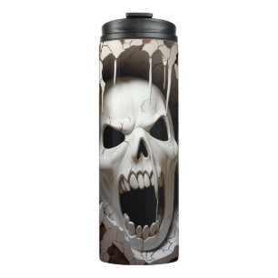 3D Halloween Ghost Gebarsten Gat Thermosbeker