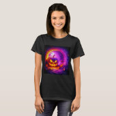 3D Halloween pompoen ontwerp T-shirt (Voorkant volledig)