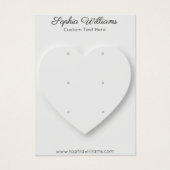 3D hart minimalistische 3 paar studs display kaart (Voorkant)