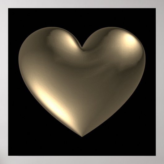 3D-hart-symbool in rode poster (Voorkant)