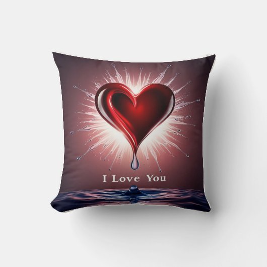3D Hearts & Tears Unleashed: Exploding Emotion Kussen (Voorkant)