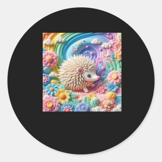 3D Hedgehog Sticker (Voorkant)