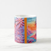 3D het kijken Gedrukt Kleurrijk Strand Koffiemok (Center)