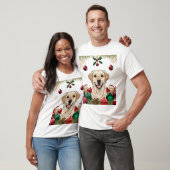 3D hond in de kerstdagen T-shirt (Unisex)