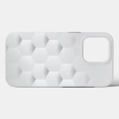3D Honeycomb blanc iPhone 13 Pro Coque (Verso (horizontal))