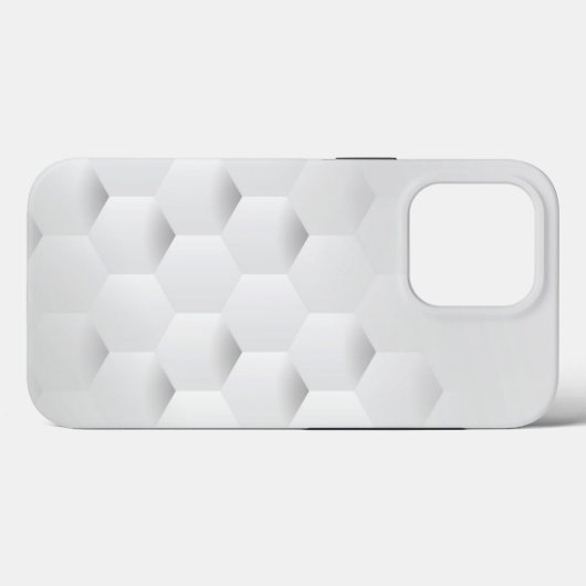 3D Honeycomb blanc iPhone 13 Pro Coque (Verso (horizontal))