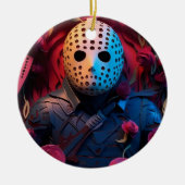 3D Horror Kerstmis Keramisch Ornament (Voorkant)