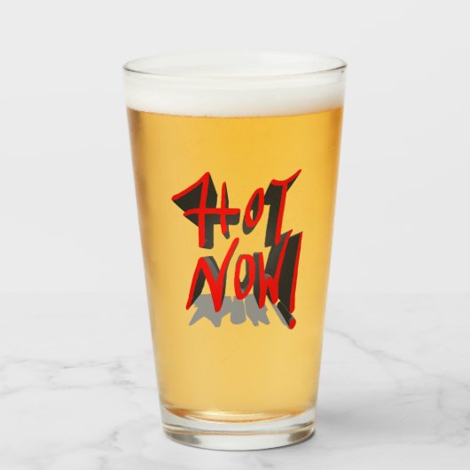 3D Hot Now Glas (Voorkant gevuld)