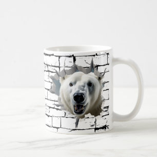 3D IJsbeer Muurbreuk Kunst – Realistische Safari Koffiemok
