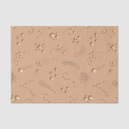 3D illusiessterren constellatie moons tan beige Tissuepapier