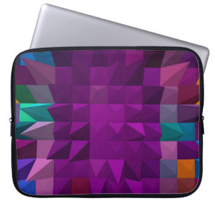 3D-illustratie of 3D-renderend mozaïekkleurpatroon Laptop Sleeve