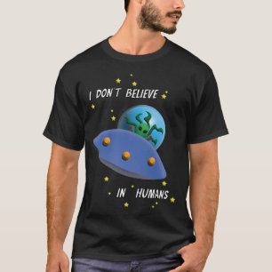 3D-illustratie van een buitenaards wezen op zijn r T-shirt