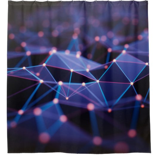 3D illustration. Abstract background, connection a Douchegordijn (Voorkant)