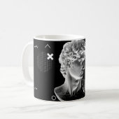 3D ing van Michelangelo's David head in pixel 8 Koffiemok (Voorkant links)