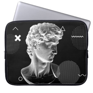 3D ing van Michelangelo's David head in pixel 8 Laptop Sleeve