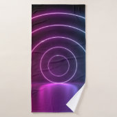 3d ing van ultraviolet cirkelportaalgolven badhanddoek (Badhanddoek)