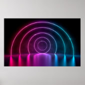 3d ing van ultraviolet cirkelportaalgolven poster (Voorkant)