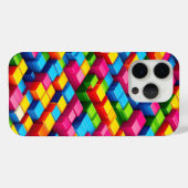 3D Isometric Colorful Blocks Phone Case - Vibrant  (Achterkant (horizontaal))