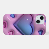 3D Jelly Grote Liefde Hart Telefoon Case iPhone 15 Hoesje (Achterkant horizontaal)
