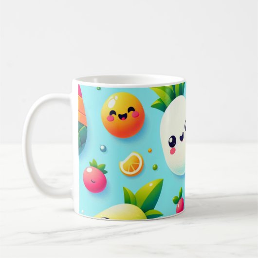 3D Kawaii Fruit Koffiemok (Links)