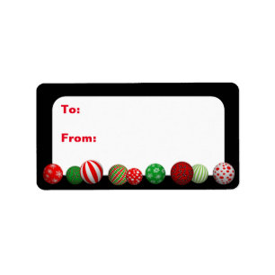 3D kerstballen Etiket