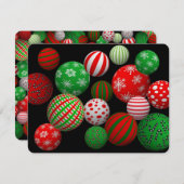 3D kerstballen Kaart (Voorkant / Achterkant)