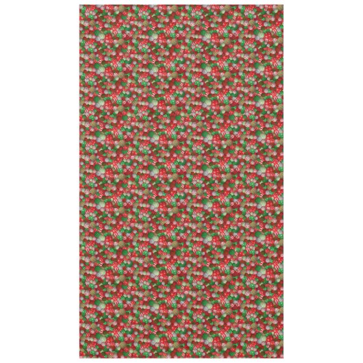 3D kerstballen Tafelkleed (Voorkant)