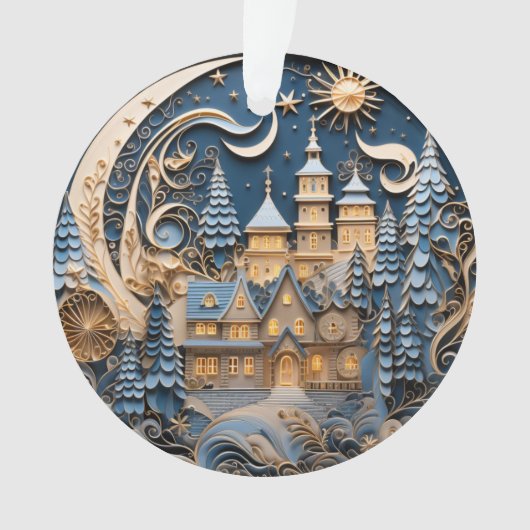 3d Kerstdorp Ornament (voorkant)