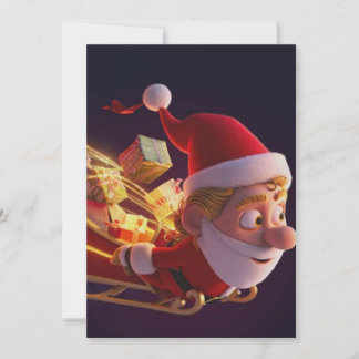 3D Kerstman Kerstgroetkaart – Feestelijk H
