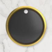 3D Kerstmis zwart en rood Santa bag label (Achterkant)