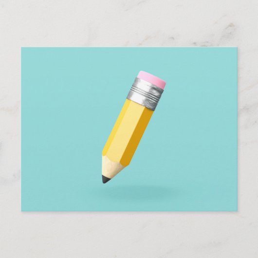 3D klein schattig potlood Briefkaart (Voorkant)