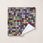3D kleurrijke abstractie mozaïekachtergrond Bad Handdoek (Wasdoekje)