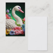 3D Kleurrijke Swan Pattern Oorbel Kaarten Visitekaartje (Voorkant / Achterkant)