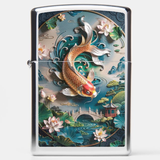 3D Koi Vis Schilderij (Voorkant)