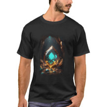 3d kristal gloeiend binnenkant T-shirt
