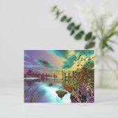 3d kunst eindeloze zomer briefkaart (Staand voorkant)