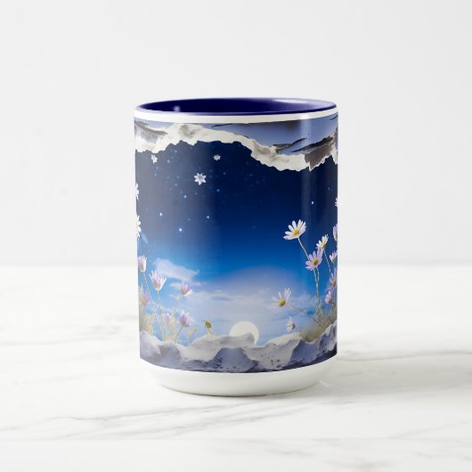 3D Landscape Mok Wrap Sublimatie mok (Midden)