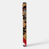 3D Leopard Print & Holiday Plaid iPhone Hoesje (Linkerkant)