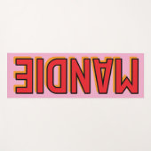 3D Lettering Pink Red Name Yoga Mat (Voorkant (horizontaal))