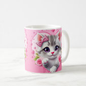 3D Leuke Kat mok Wrap Design (Voorkant rechts)