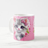 3D Leuke Kat mok Wrap Design (Voorkant links)