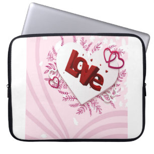 3D-liefde Laptop Sleeve
