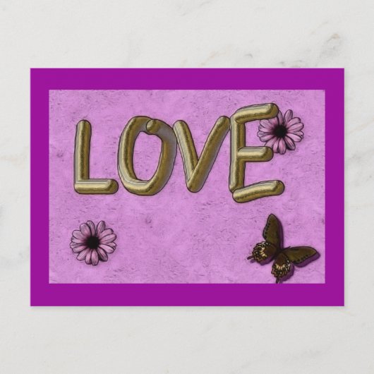 3D-liefde voor goud Briefkaart (Voorkant)