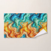 3D Liquid Swirl Abstract Glass - Modern Psychedeli (Serviette à main)