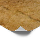 3D-look Map of Africa on Parchment-effect Poster (Hoek)